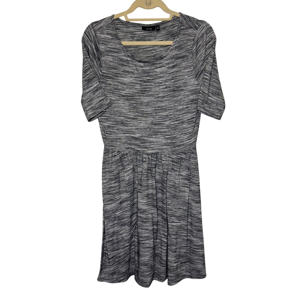 Apt 9 Women's Gray Marled Knit Fit and Flare‎ Dress Size Medium
